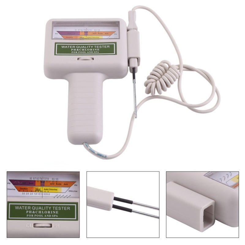 Medidor de pH e cloro CL2, analisador de qualidade da água para piscinas, spas e aquários, ferramenta de teste de pH e cloro compatível com água. - 3