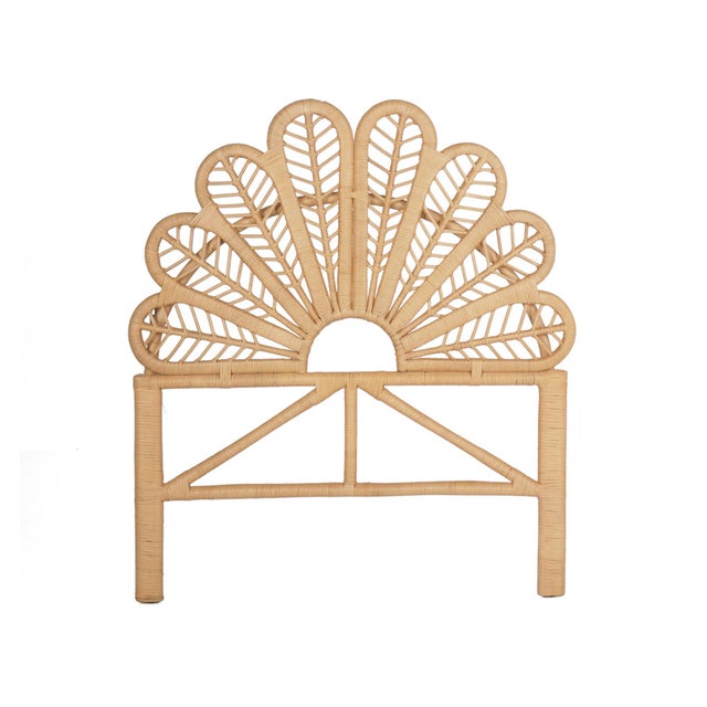 Tête de lit en rotin naturel pour chambre enfant 90 x 100cm ANGGUN