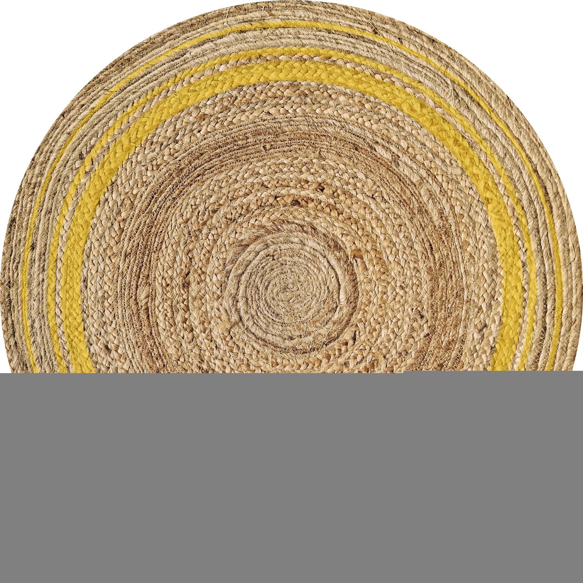 Alfombra de vinilo, carthago redonda amarilla [diam] 100 cm - pvc antideslizante, lisa impresa, vinilica para cocina o salón, lavable