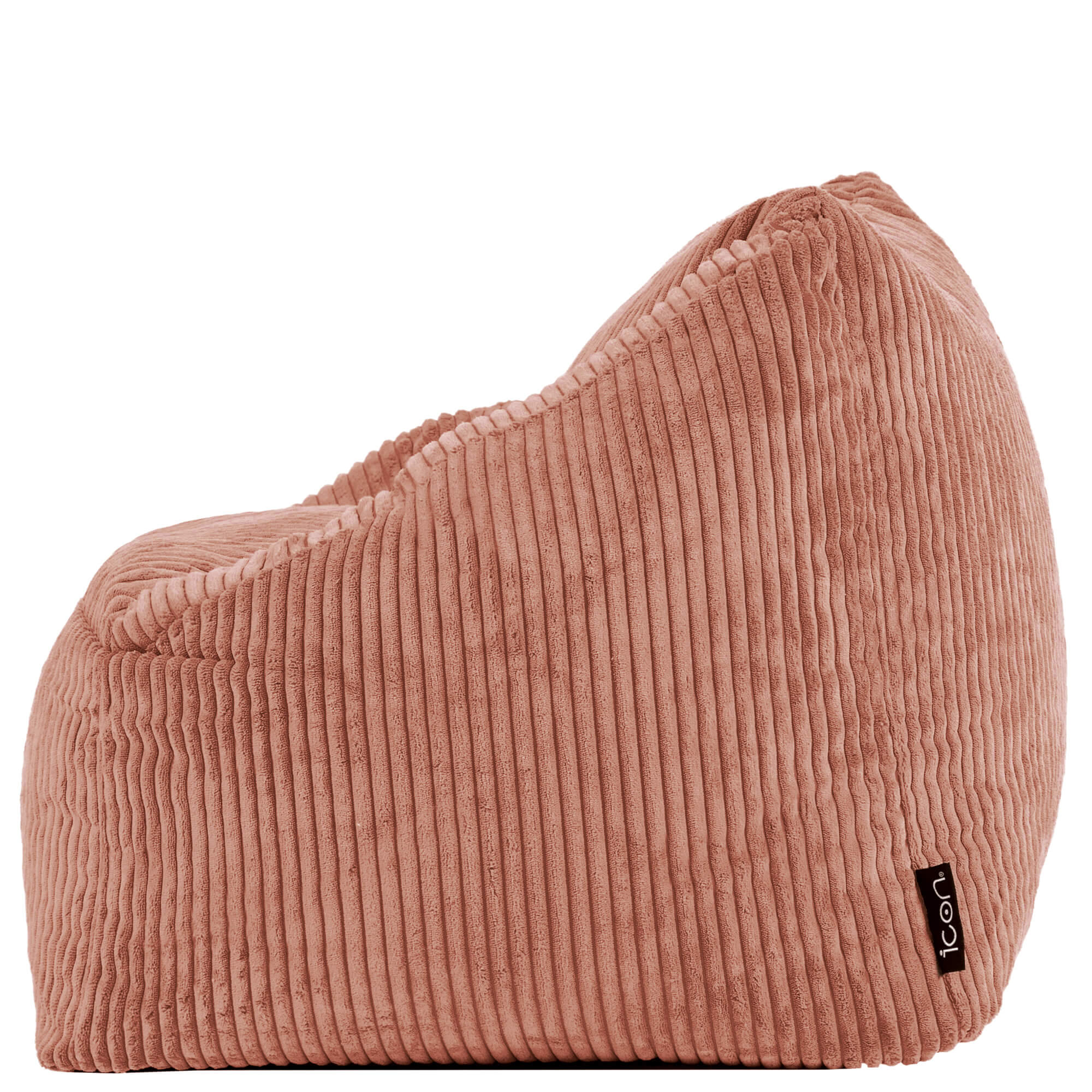 Pouf fauteuil enfant Icon velours côtelé rose aube, chambre, salon, 55x55xcm Oeko-Tex® - 5