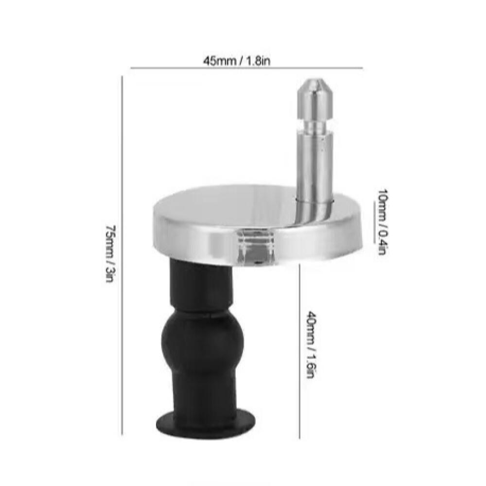 2 PCS de Fixation Abattant WC Clipsable Charnière Rapide avec Vis Caoutchouc Antidérapant - Compatible Lunette Toilettes/Cuvette WC Chute Amortie + Dé - 2