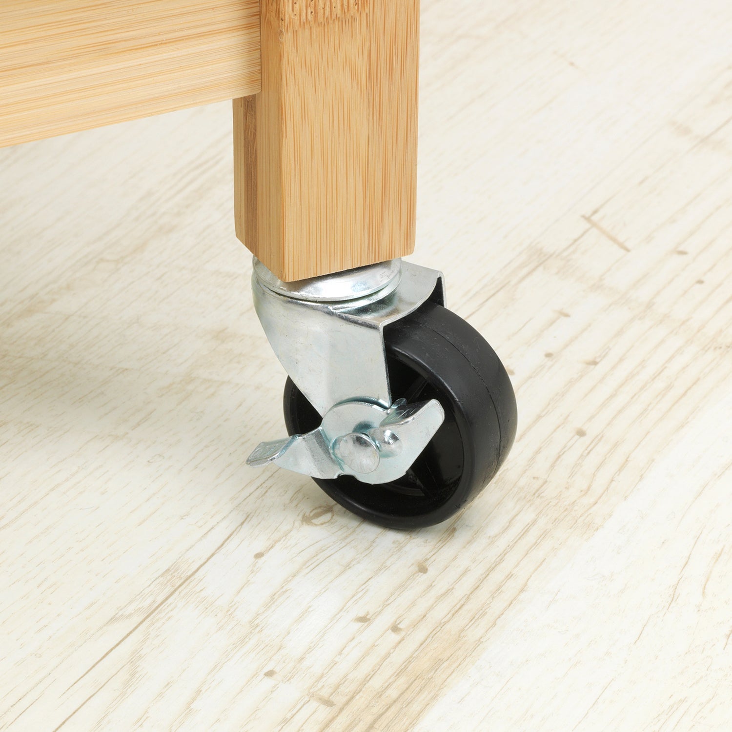 FINJA, bois de bambou + MDF, blanc, WENKO, WENKO - 8