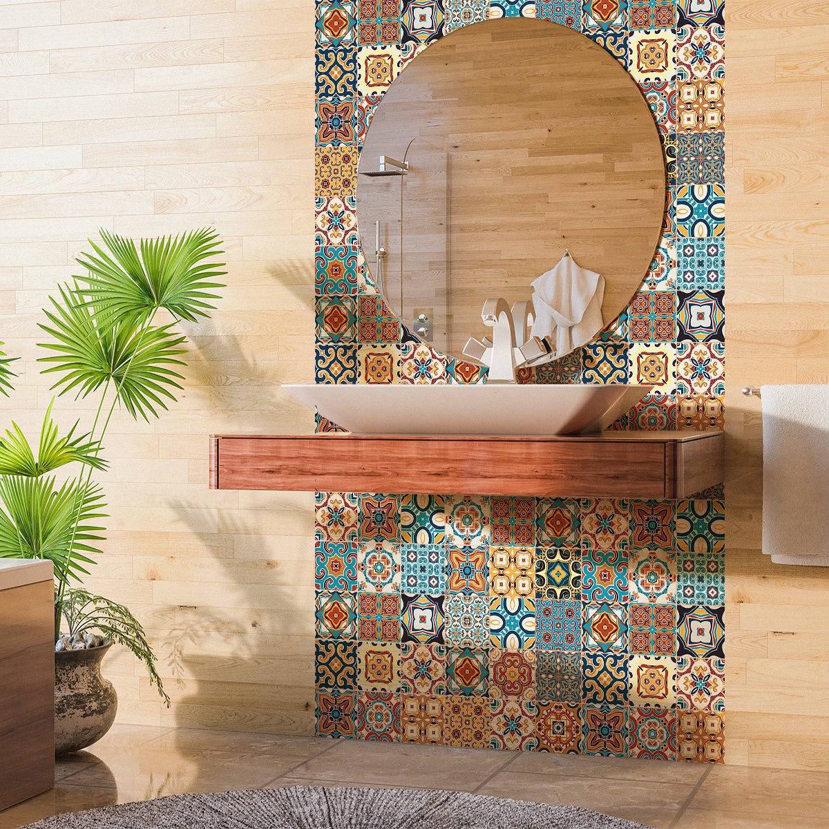 24 adesivi piastrelle azulejos bretina - Sticker adesivo - adesivi murali - 24stickers10x10cm - 5