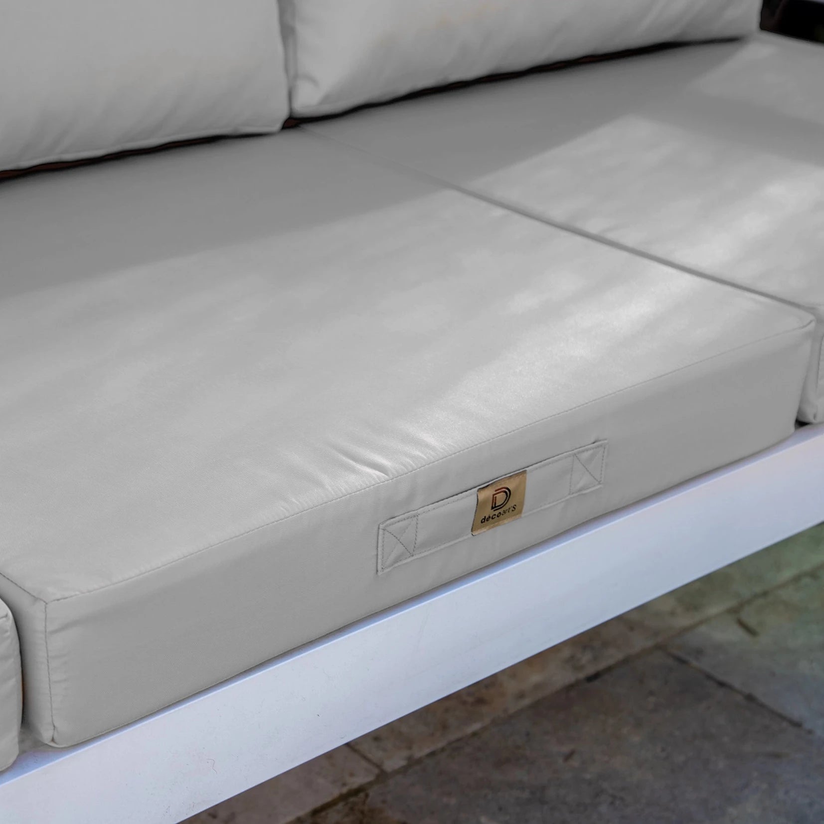 Coussins pour salon de jardin déhoussable 60x60cm Gris galet - 6