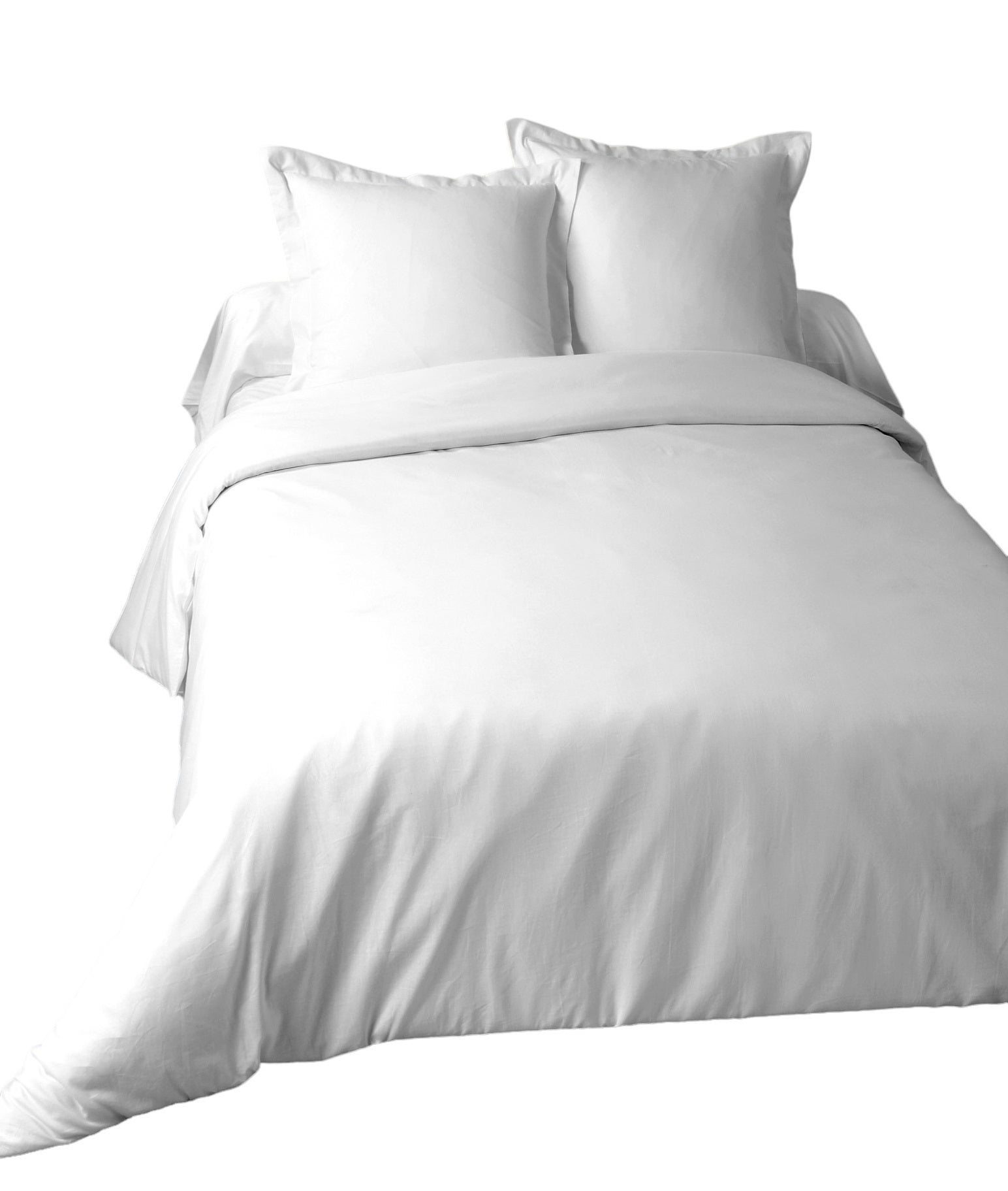 Housse de Couette Unie en 100 % Coton Figue 240 x 220 cm