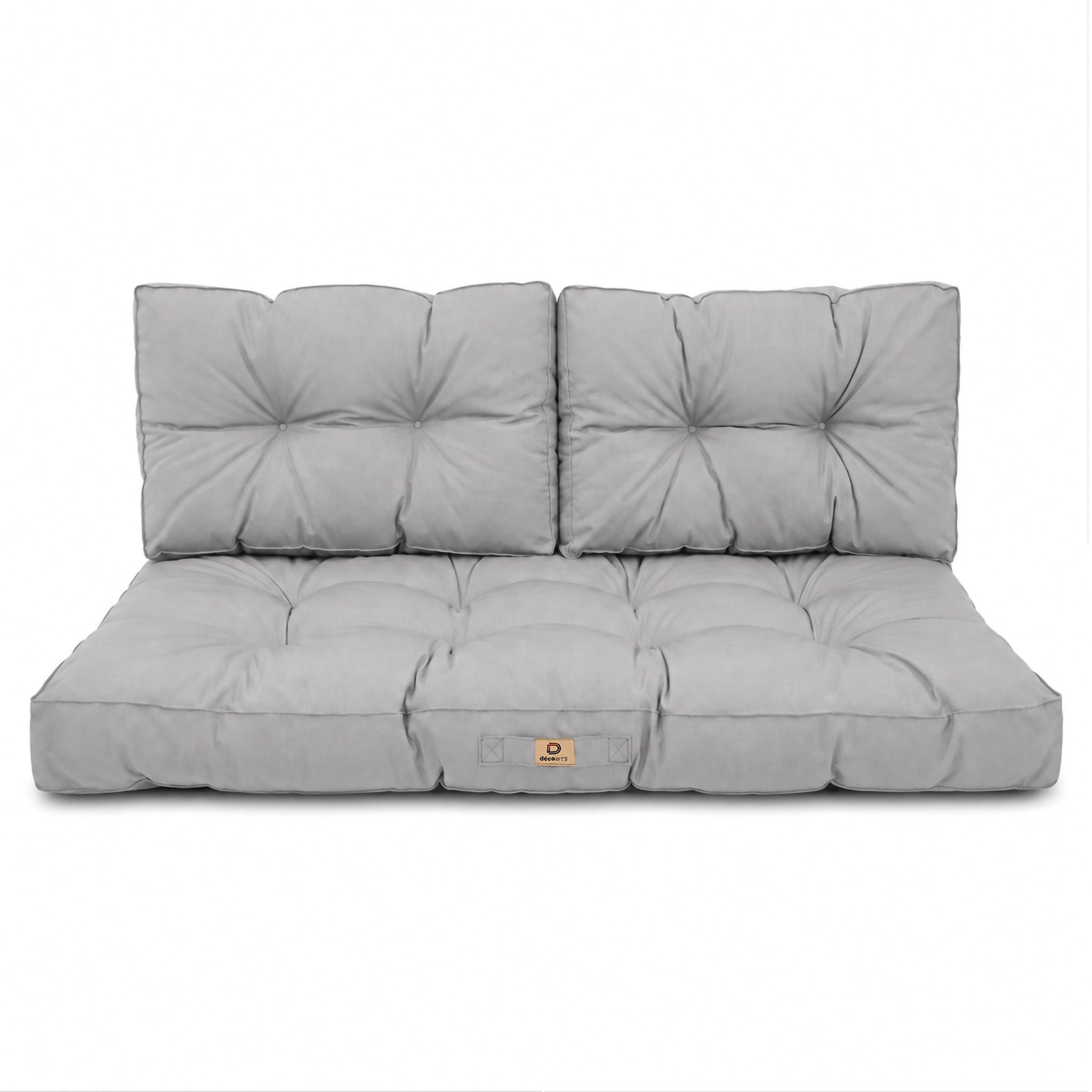 Coussins pour salon de jardin capitonné 100x50cm gris galet - 7