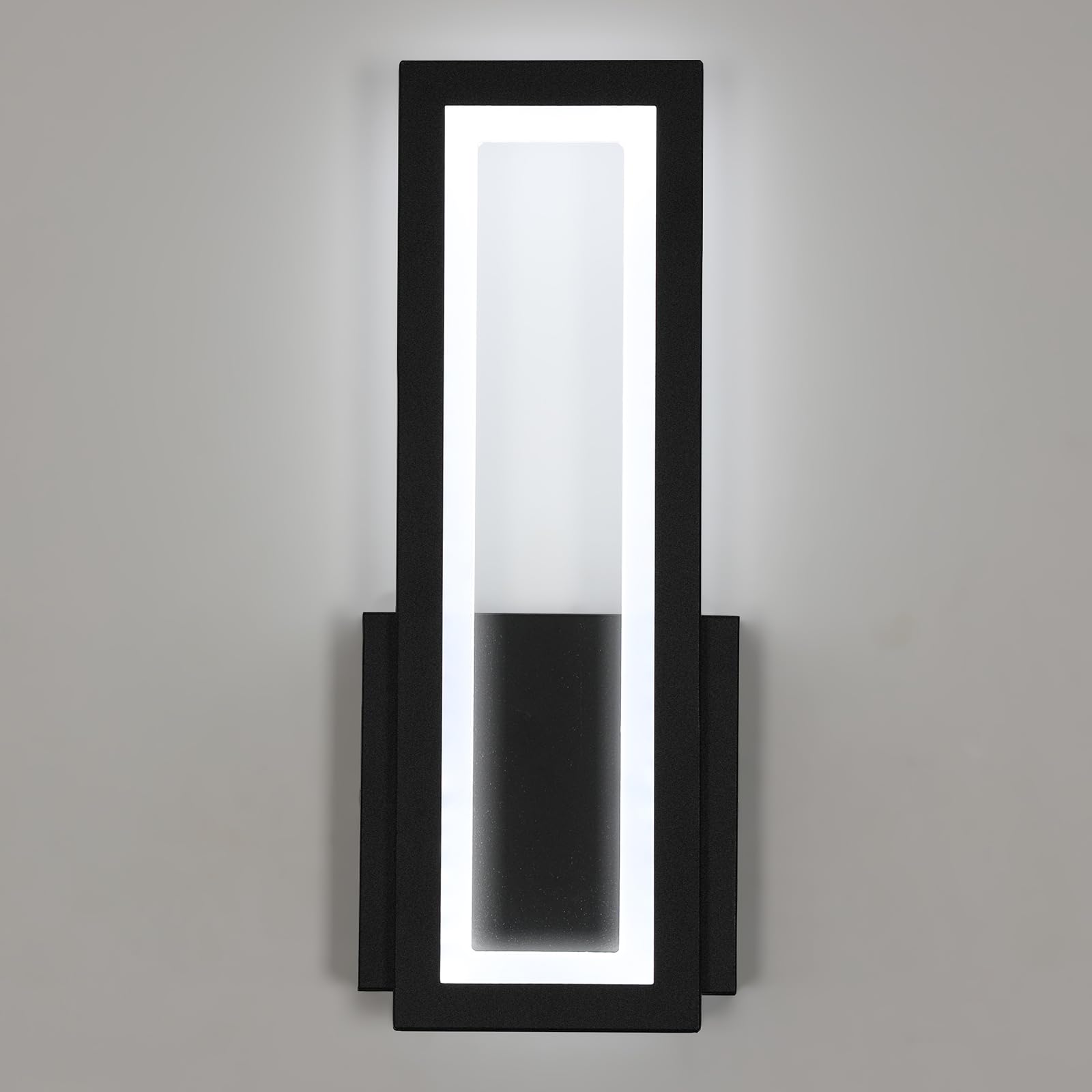 Kinkiet nocny 27 W, nowoczesna metalowa lampa ścienna, idealna do korytarza, salonu, światło białe 6 500 K (czarny)
