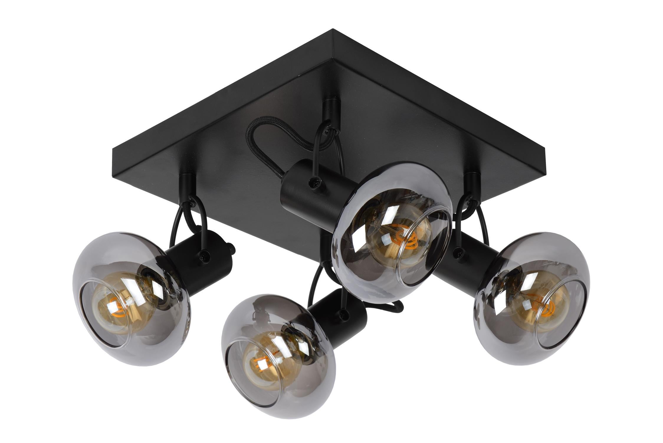 Spot plafond MADEE - Noir - 4xE14 - Lucide - 3