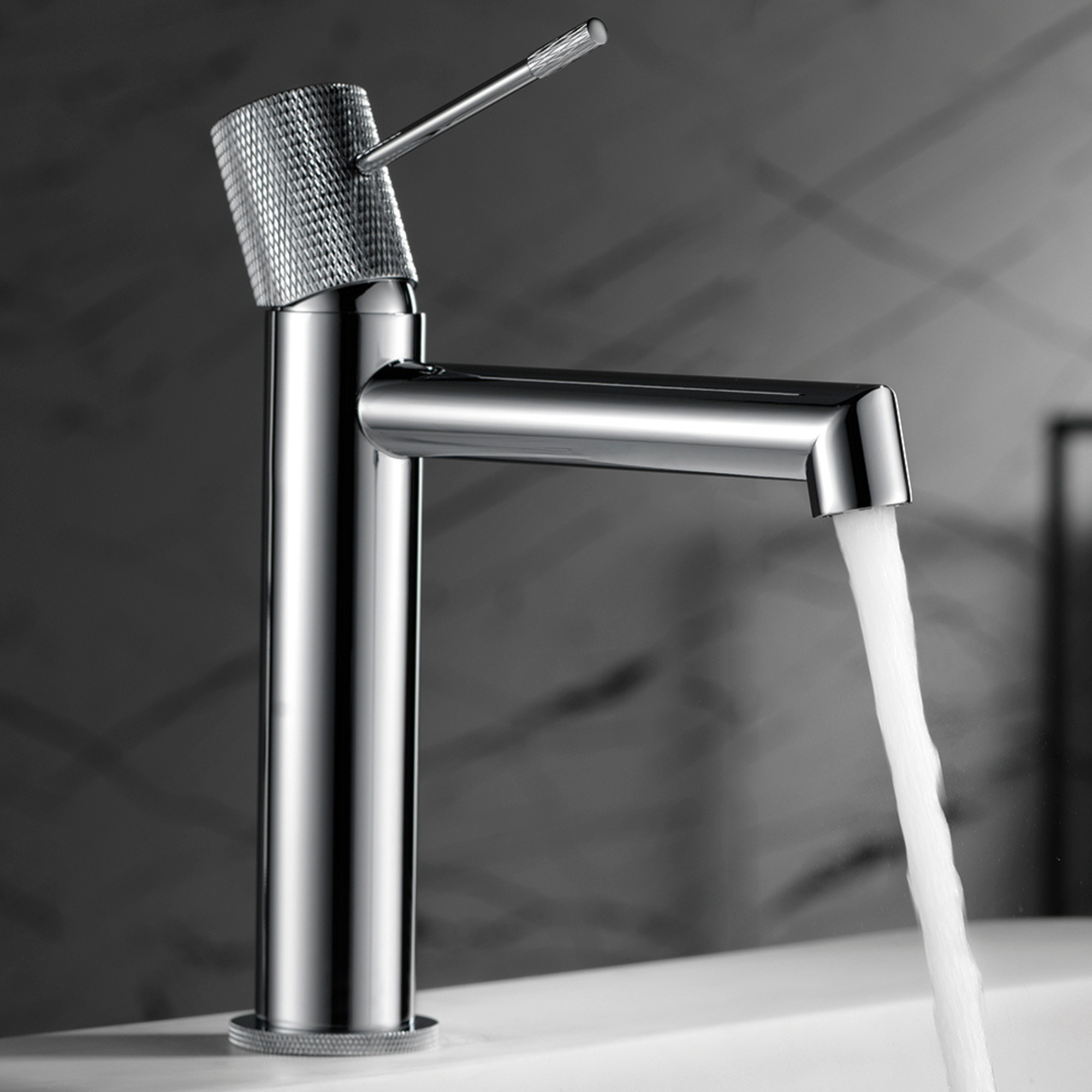 Imex - grifo lavabo cromado | monomando agua fría y caliente | grifo de caño bajo fabricado con latón | grifo monomando lavabo | serie line