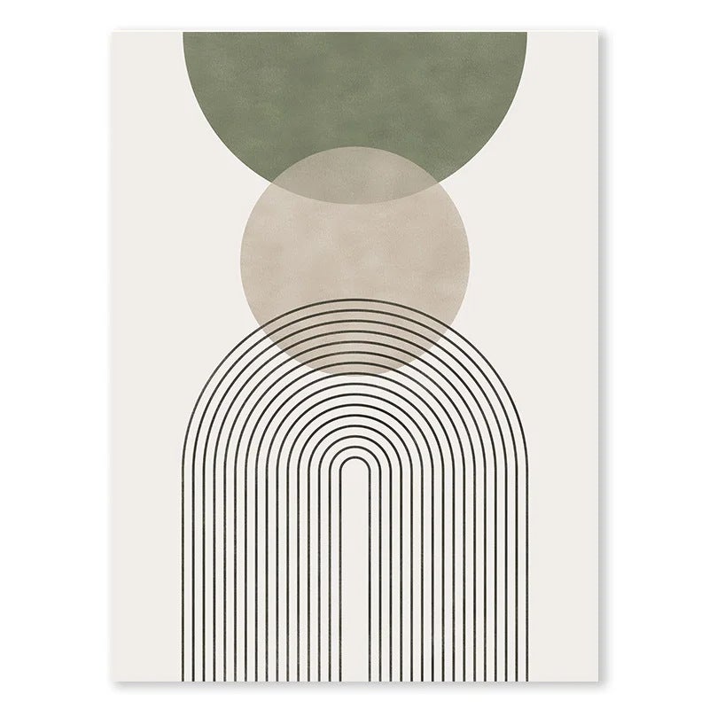 Lot de 3 Tableau Décoration Murale Vert Sauge 40x50 cm – Affiche Moderne Sans Cadre pour Salon, Salle de Bain(Cadre non inclus) - 4