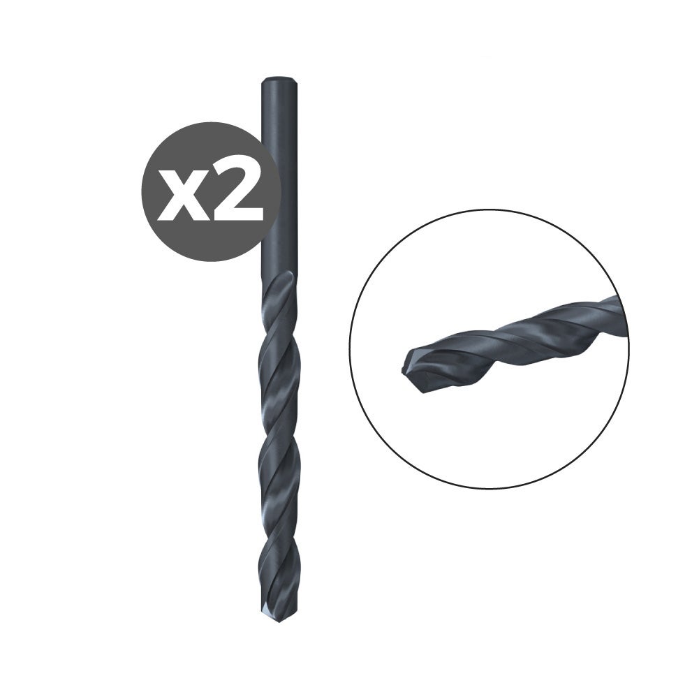 Pack de 2 forets metal hss-r din 338 1.0 x 12/34 / 2k 530403 fischer. - 3