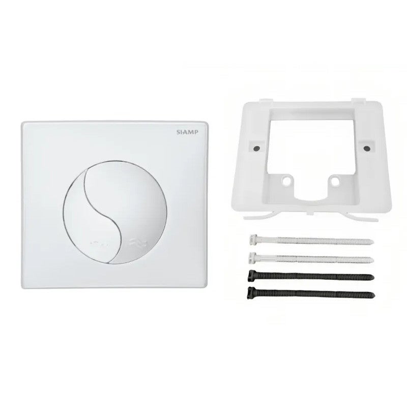 SIAMP - Plaque de déclenchement Yin Yang blanc - 31180010 - 2