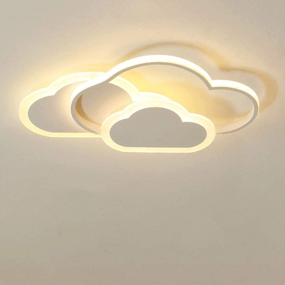 Plafoniera A LED A Forma Di Nuvola - 32W, 2700lm, Dimmerabile Con Telecomando, Per Cameretta Dei Bambini - Foto 8