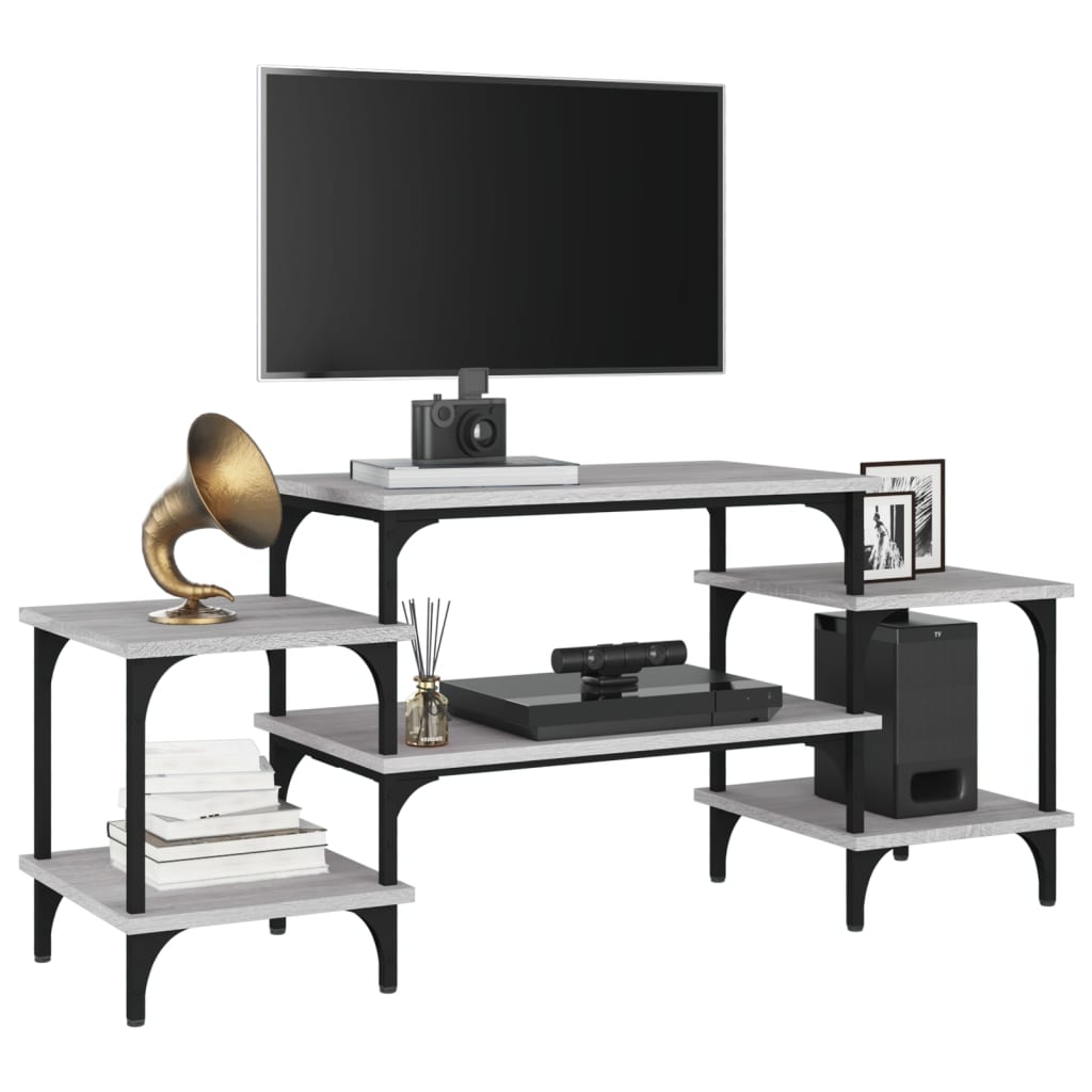 Meuble TV Sonoma gris 117x35x52 cm Bois d'ingénierie - COMFORTXL - 3