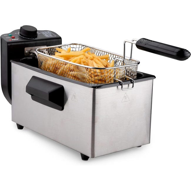 Friteuse électrique à double réservoir - 5,5 L, 2500 W, friteuse électrique en acier inoxydable Friteuse électrique à double réservoir - 5,5 L, 2500 W, friteuse électrique en acier inoxydable