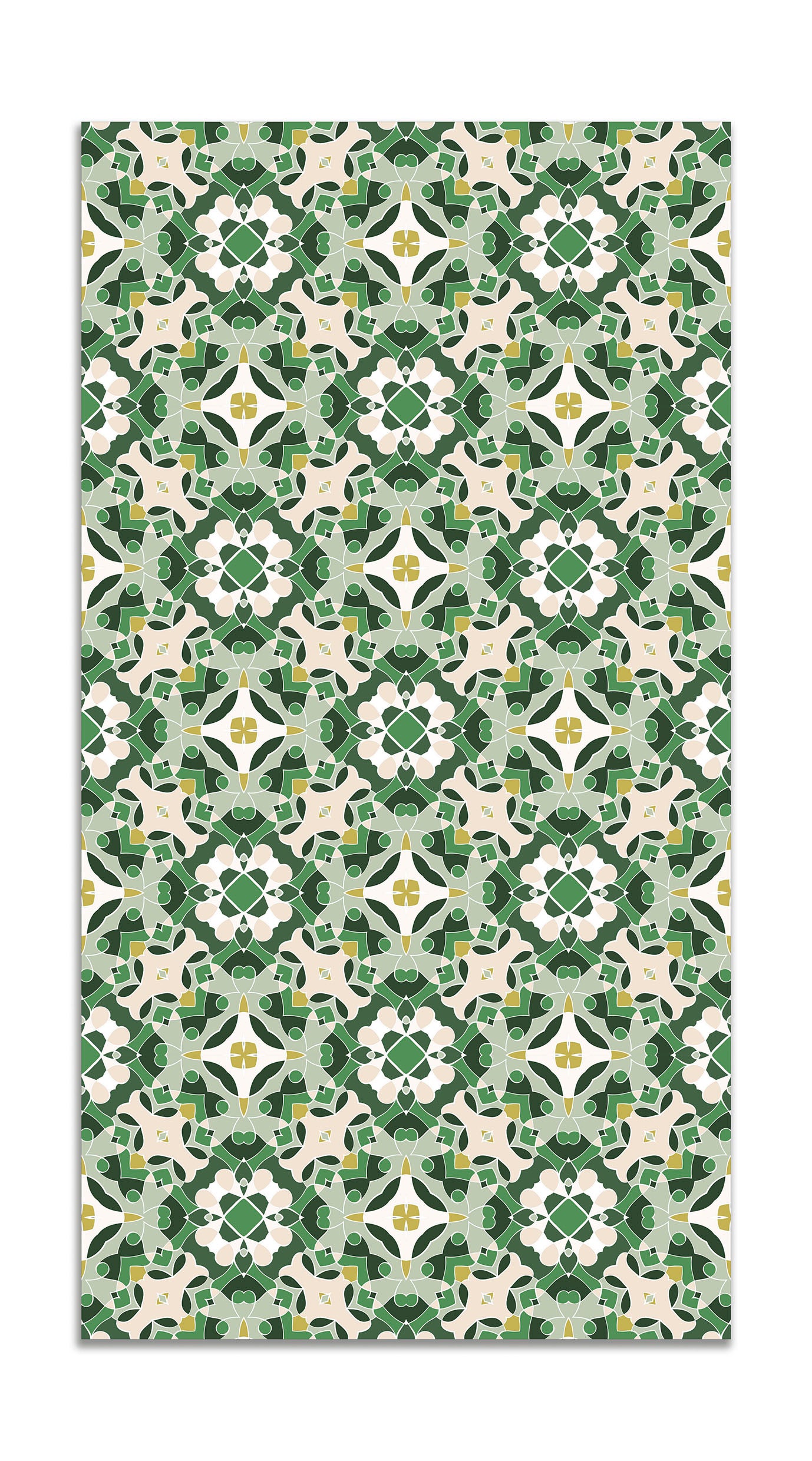 Panorama alfombra vinílica - alfombra de vinilo cocina, habitación, pasillo - decoración hogar - hidráulico oriental verde 40x80 cm
