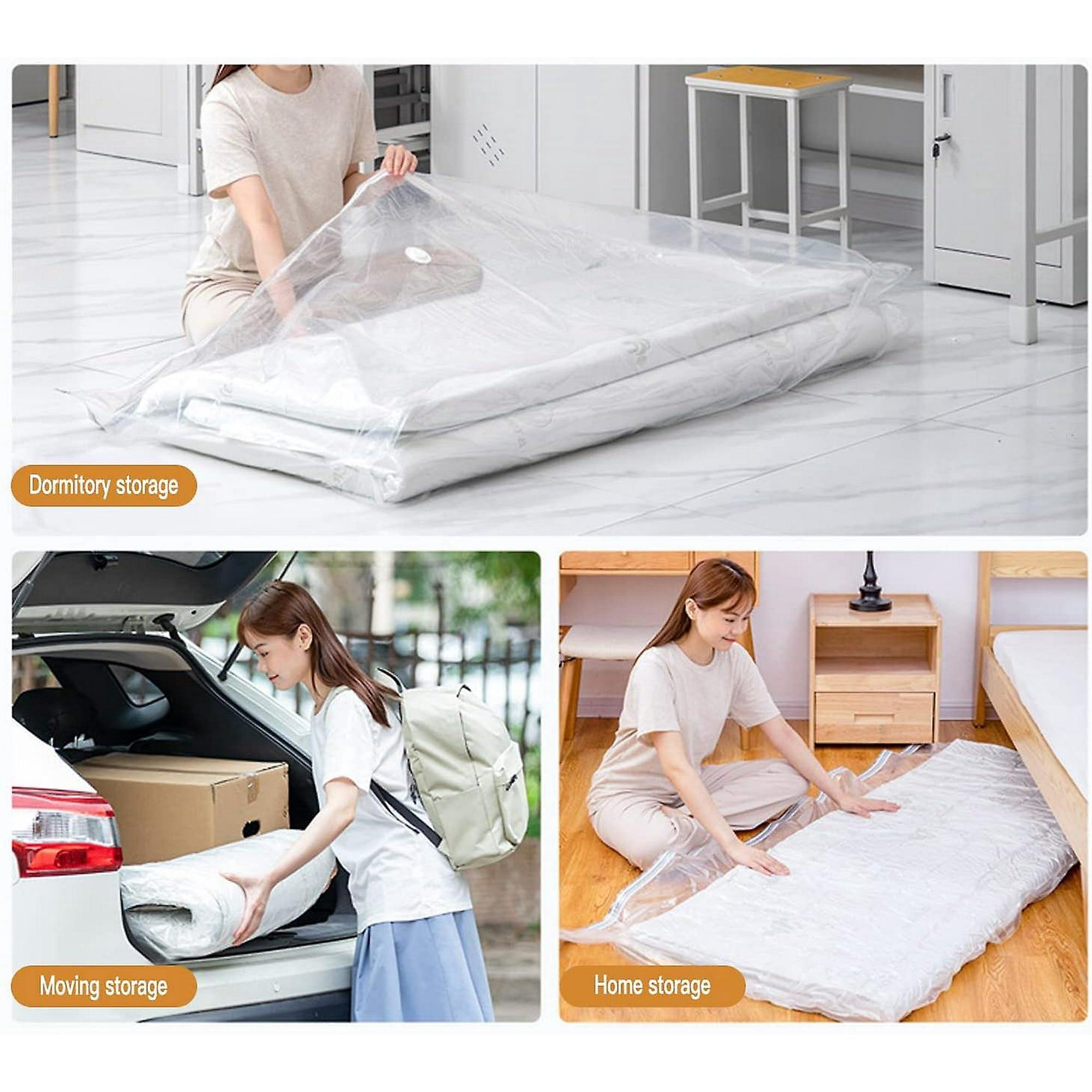 Sacs de rangement sous vide extra larges, étanches, refermables, pour matelas, avec fermeture éclair, réutilisables, pour économiser de l'espace - 4