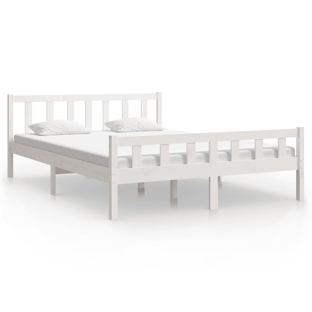 Łóżko Drewniane Rama Łóżka Sofa Biała Do Sypialni Pokoju 150x200 cm