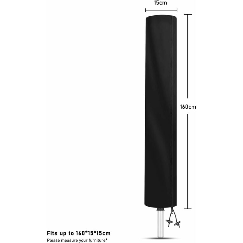 Housse de Protection Imperméable pour Séchoir Parapluie Brabantia Leifheit Extérieur 160x15x15cm - 2