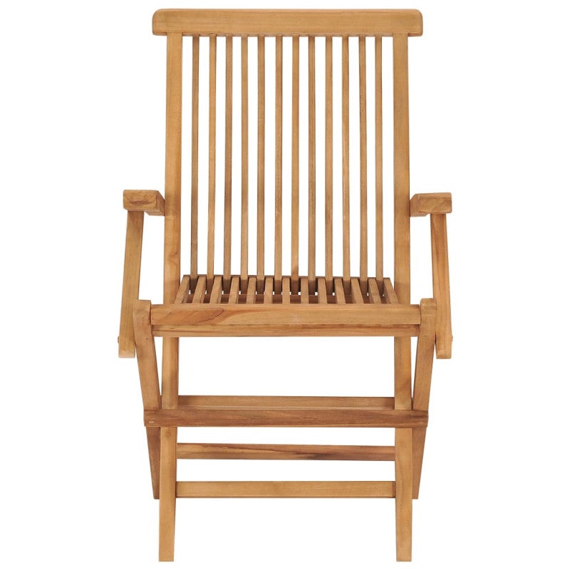 Chaises pliables de jardin lot de 2 Bois de teck solide - 3