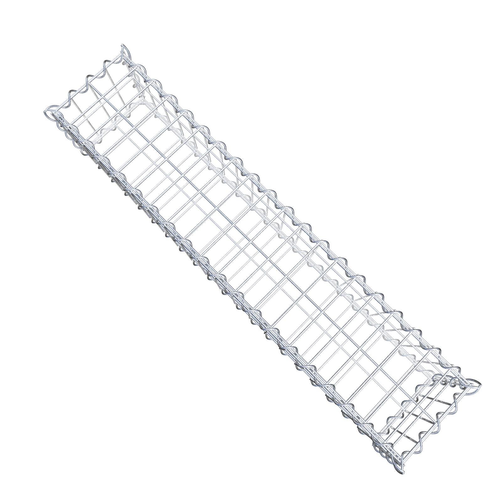Gavión de acero galvanizado 100x20x20cm (LxAxP), malla 5 x 10cm, Espiral, jaula metálica para muro o jardín - 3