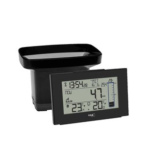 Émetteur De Pluie Et Température De Rechange TFA Dostmann 30.3252.01 - Compatible Pluviomètre Radio 47.3006.01, Noir