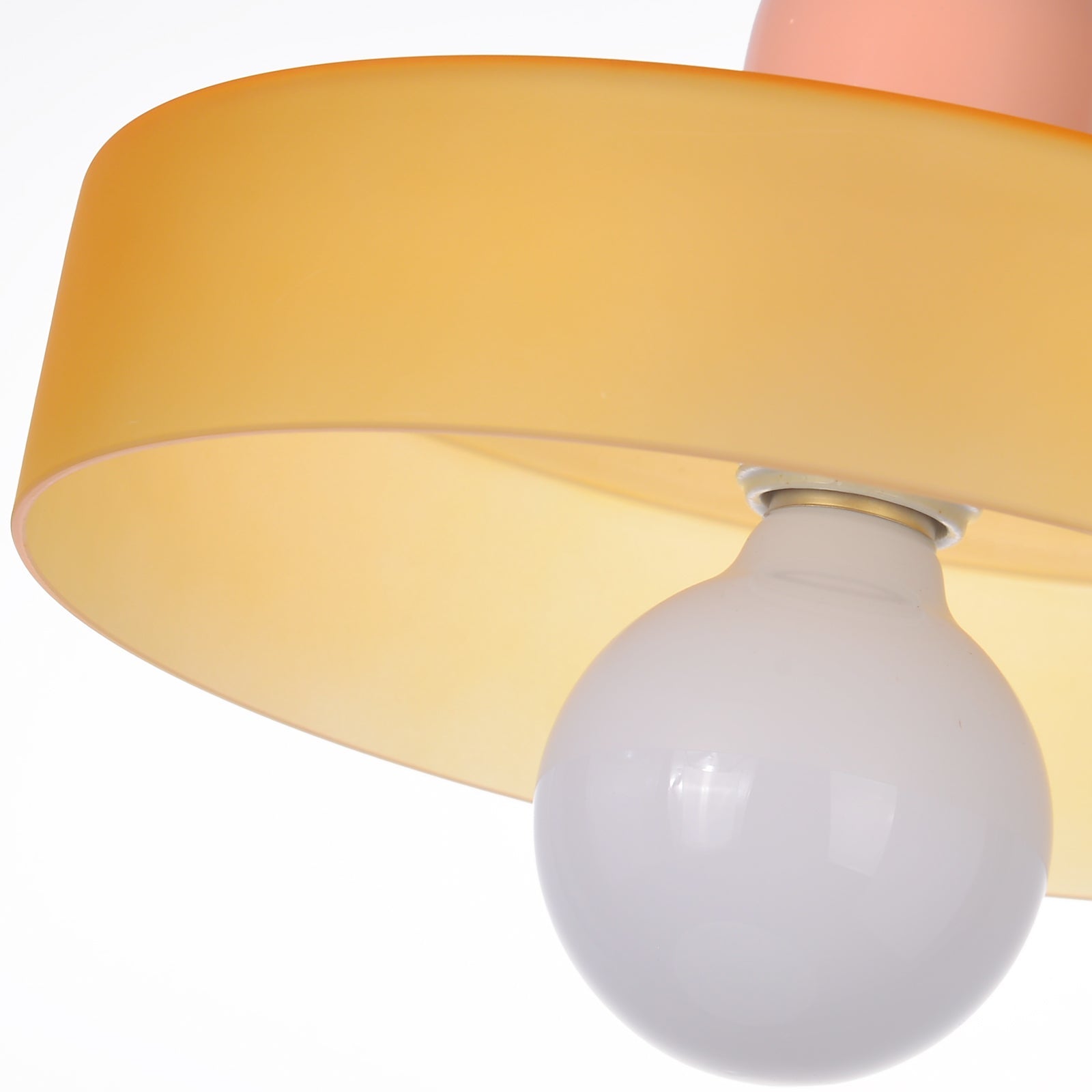 Suspension Arturesthome,Lumière intérieur,Cylindre,Verre,E27,Rosa Mit Orange,Salon,Chambre,Salle à manger,Ilot de la cuisine,D35CM x H22CM - 5