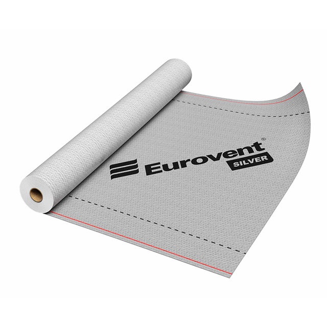 Ecran sous toiture SILVER (GRIS) 90g/m2 75m2(1,5x50m) Film étanchéité / pare-vapeur