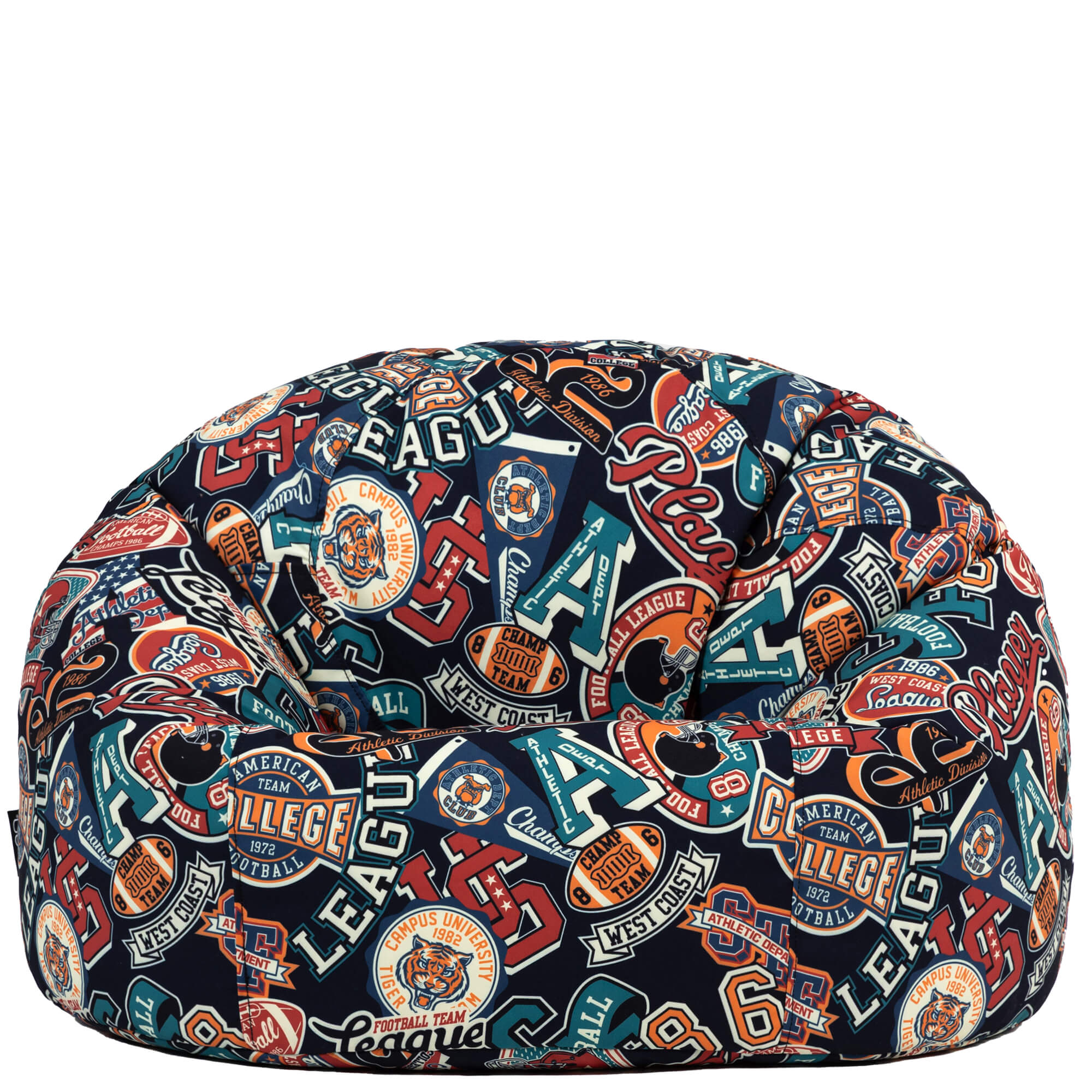 Pouf fauteuil classique large enfant intérieur extérieur à imprimé sport américain, chambre, salon, jardin, 80x80cm Oeko-Tex® - 4