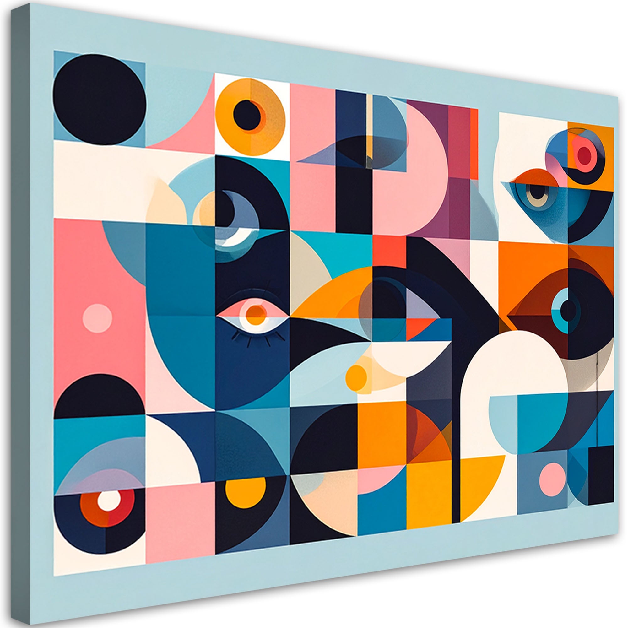 Obraz do salonu biura Bauhaus, Kolorowe Abstrakcyjne Kształty 100x70