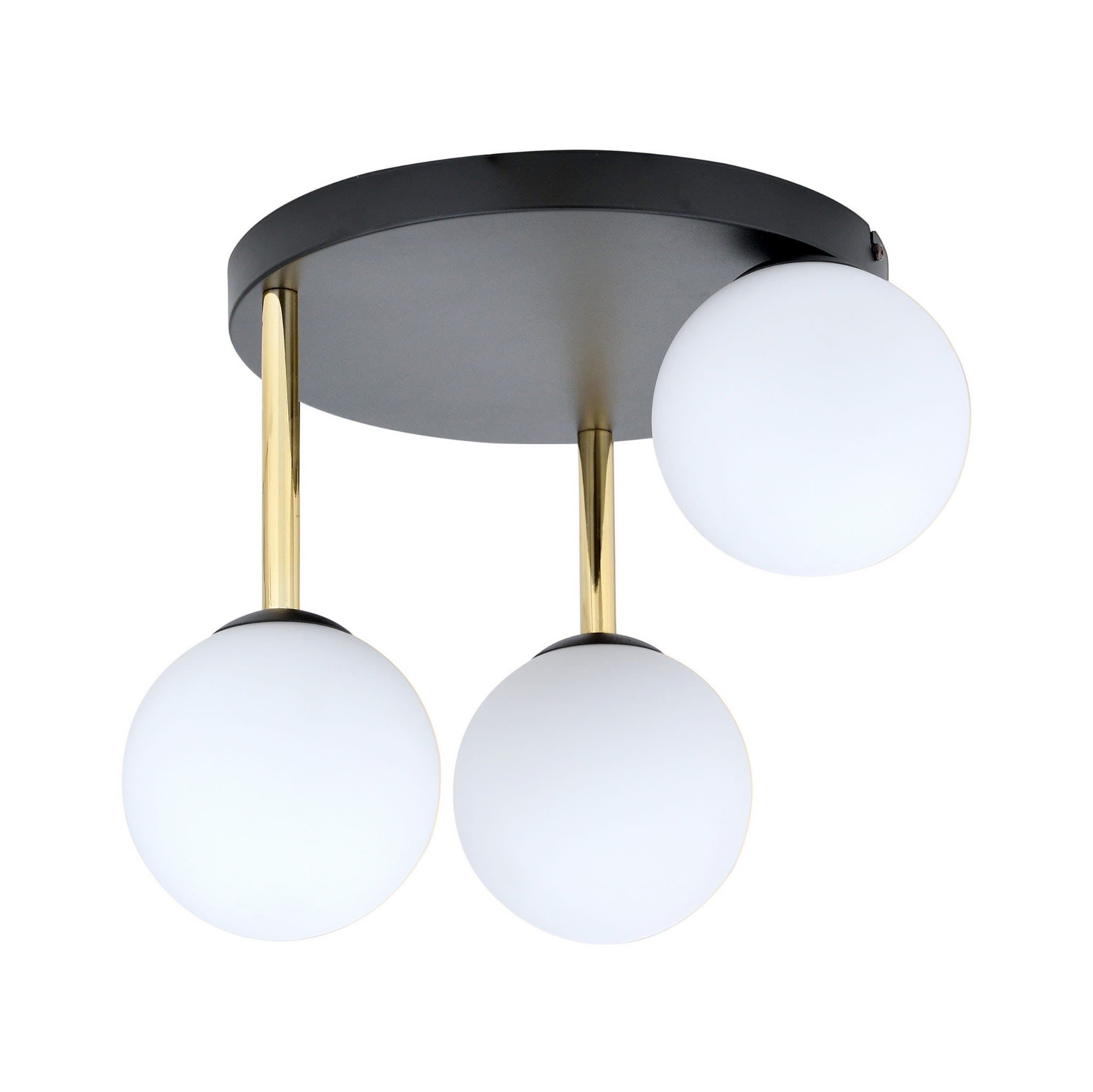 Lampa sufitowa Dolce złoto-biała-czarna 3xE14x10W wym: 32 x 40 cm szkło Emibig