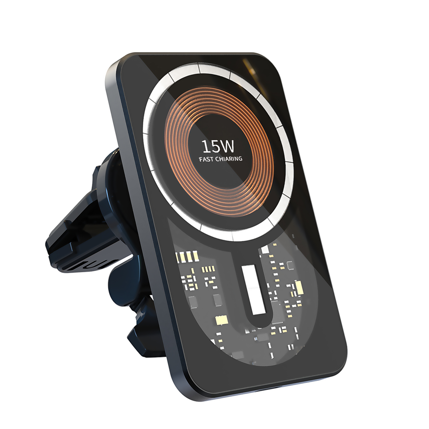 Cargador de coche inalámbrico Magsafe, con pinza para toma de aire