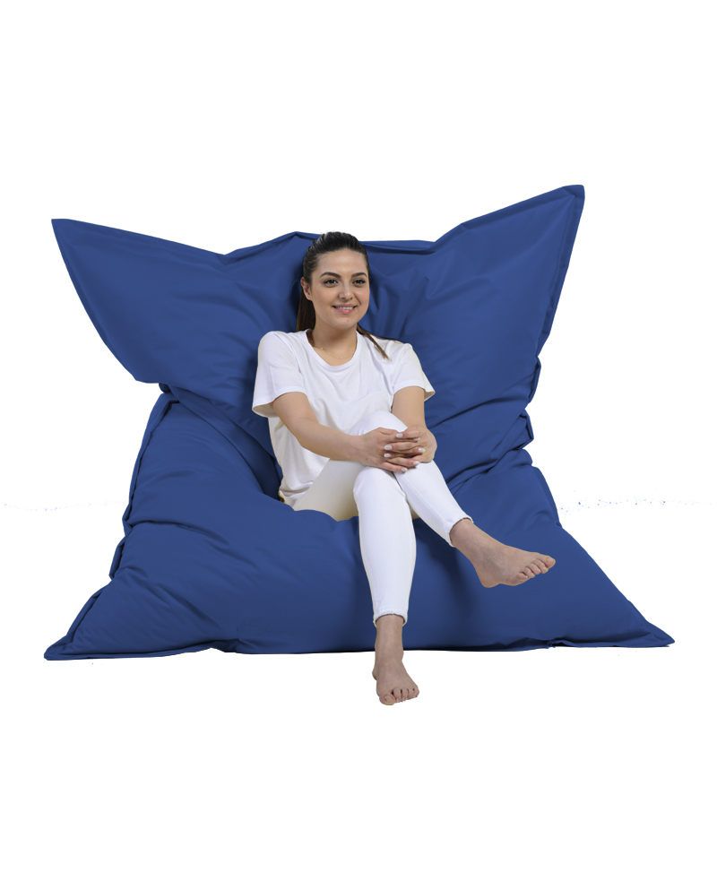 Coussin de sol Axina 140x180cm Tissu Bleu | Leroy Merlin