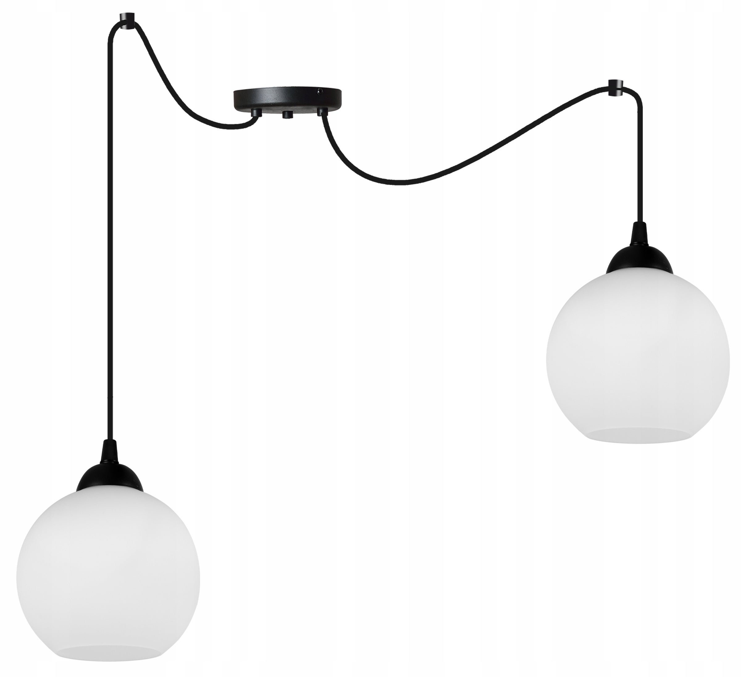 Lampa sufitowa wisząca Spider Eliza elegance 2xE27 abażur kule białe Light Home LH
