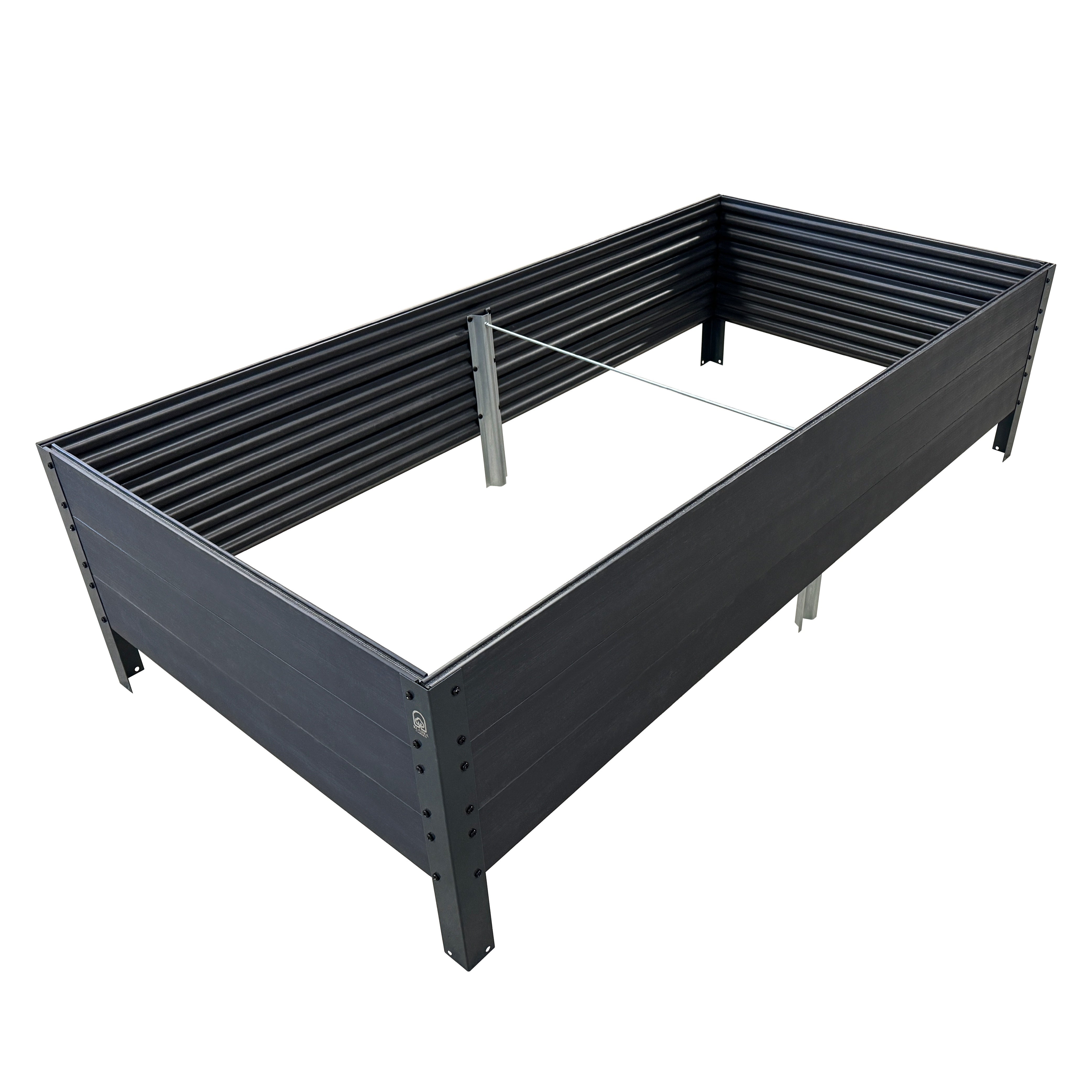 Jardinière surélevée GPPS KLASIKA Woodlook, anthracite 150x75x30 - 2