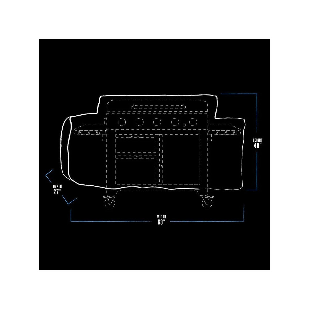 Housse de Barbecue Plancha Gaz 5 Brûleurs Ultimate - Housse de protection Imperméable Résistante UV Pit Boss - 8