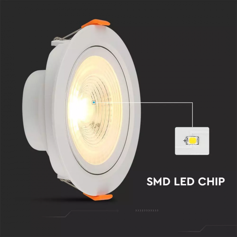 7W LED Reflector Downlight 7W Round 6400K - 5