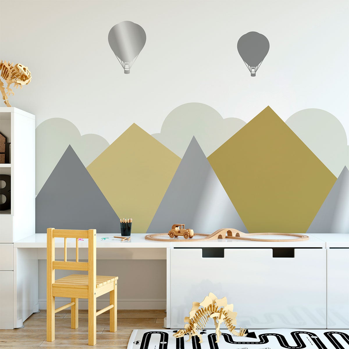 Adesivo bambino giganti montagne scandinave Svendborg - Sticker adesivo - adesivi murali - 120x160cm - 6