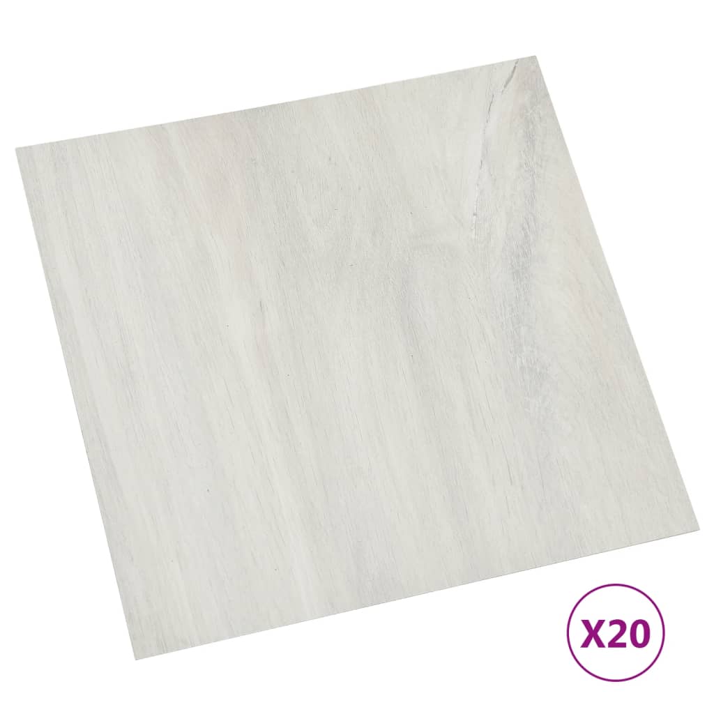 Samoprzylepna podłoga 20 sztuk PVC kremowy 1,86 m2