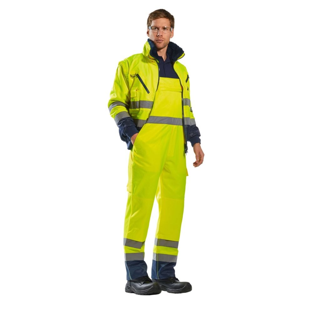 Blouson pilote Portwest 3 en 1 haute visibilité Jaune / Marine S - 5