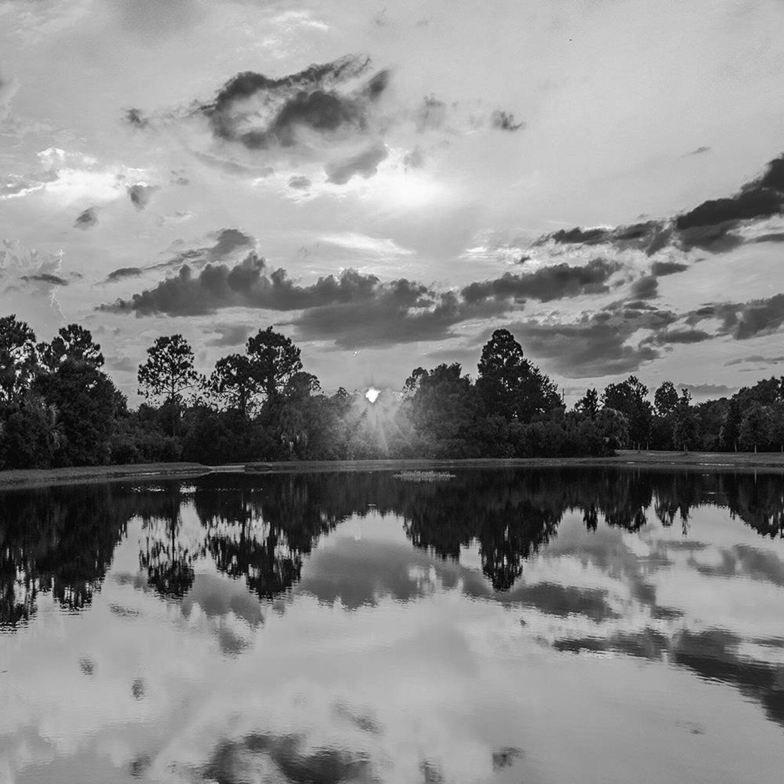 Tableau lever de soleil sur le lac 2 - 60 x 40 cm - 4