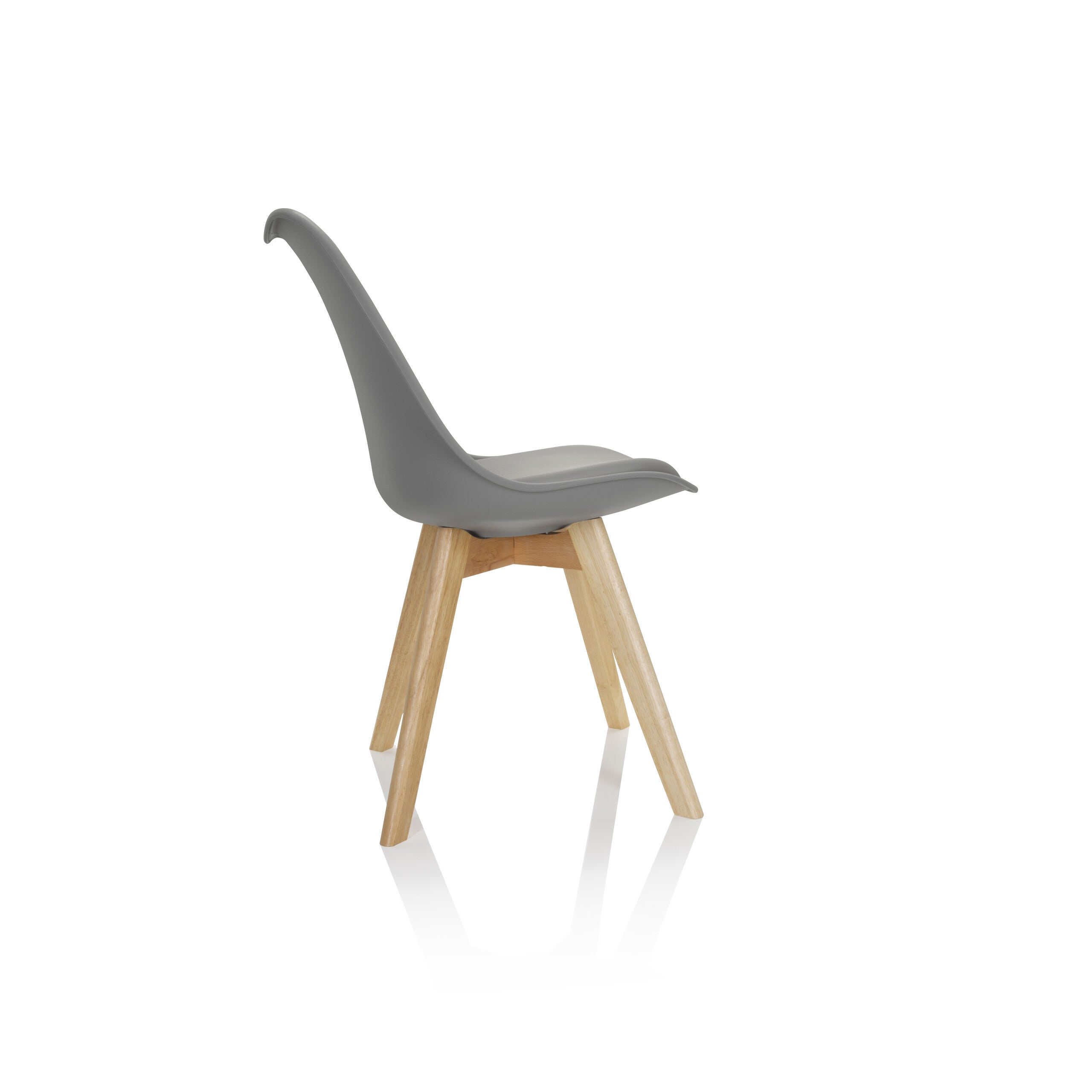 Sedia da visitatore / Sedia a guscio SCANDI Plastica grigio Set in confezione da 4 hjh OFFICE - 6