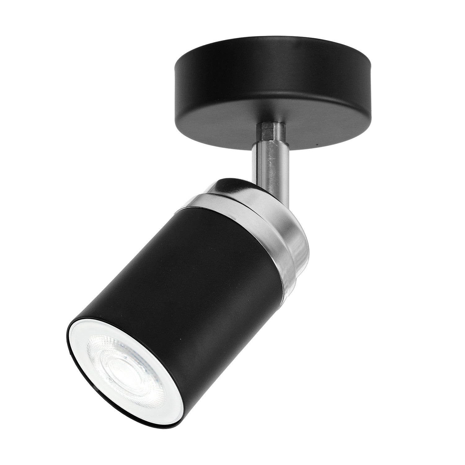 Lampa wisząca Reno czarny mat-chromowana 1 x GU10 x 15W wym: 17 x 8 x 8 cm Luminex