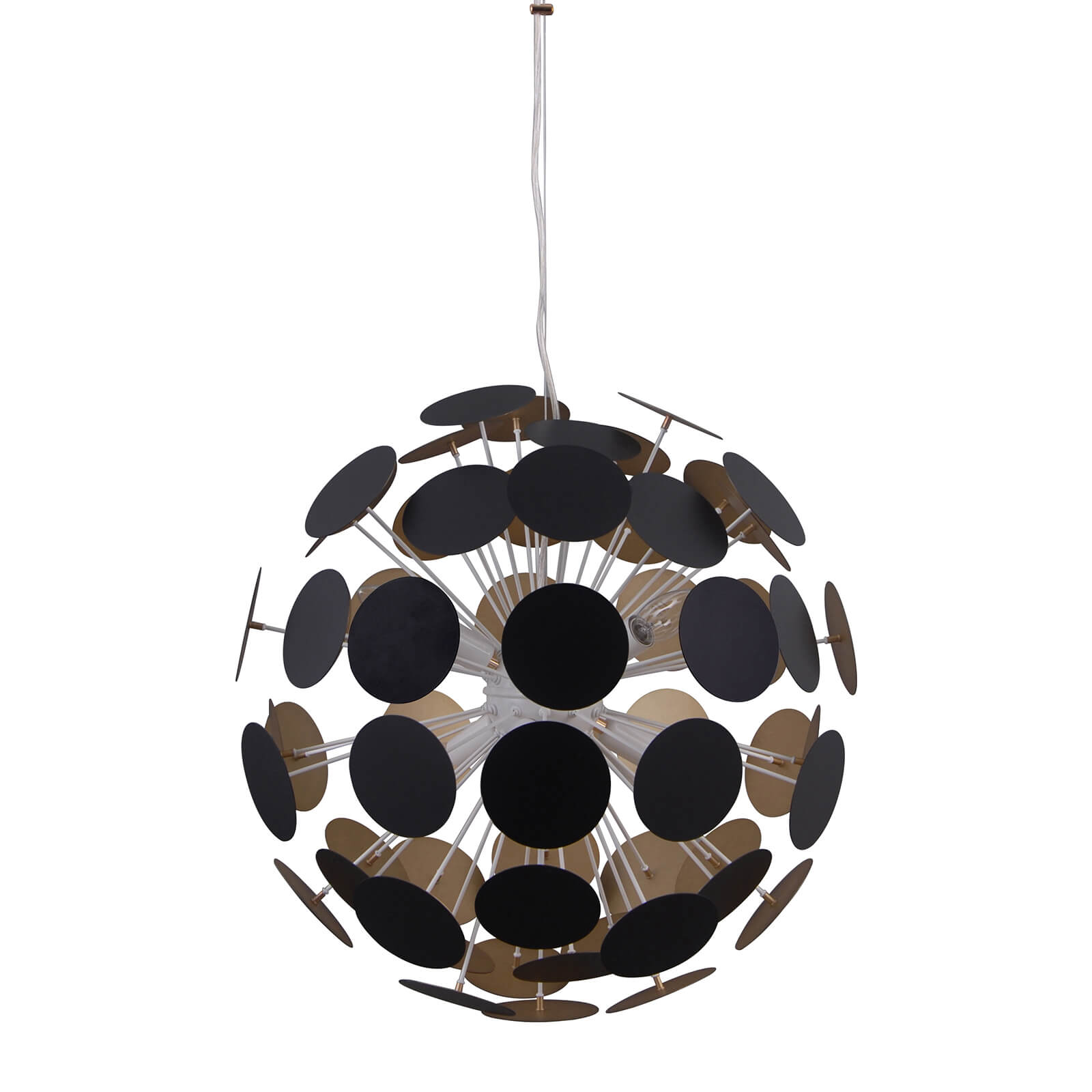 Suspension moderne Mailone Blanc, doré en acier - 4