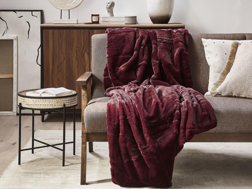 Coperta TANTAN 150 x 200 cm Bordeaux - 6