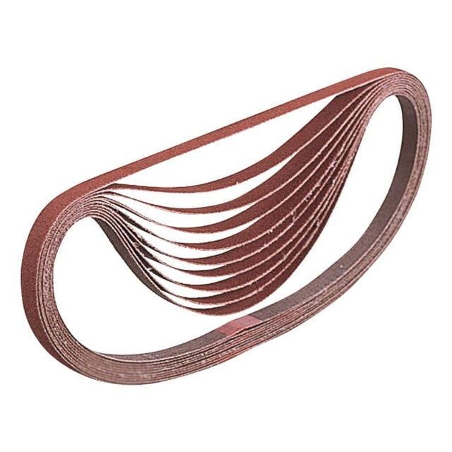 Bandes abrasives 9x533 mm rouge pour bois et métal Grain 100 (10 pcs) - MAKITA A-34475