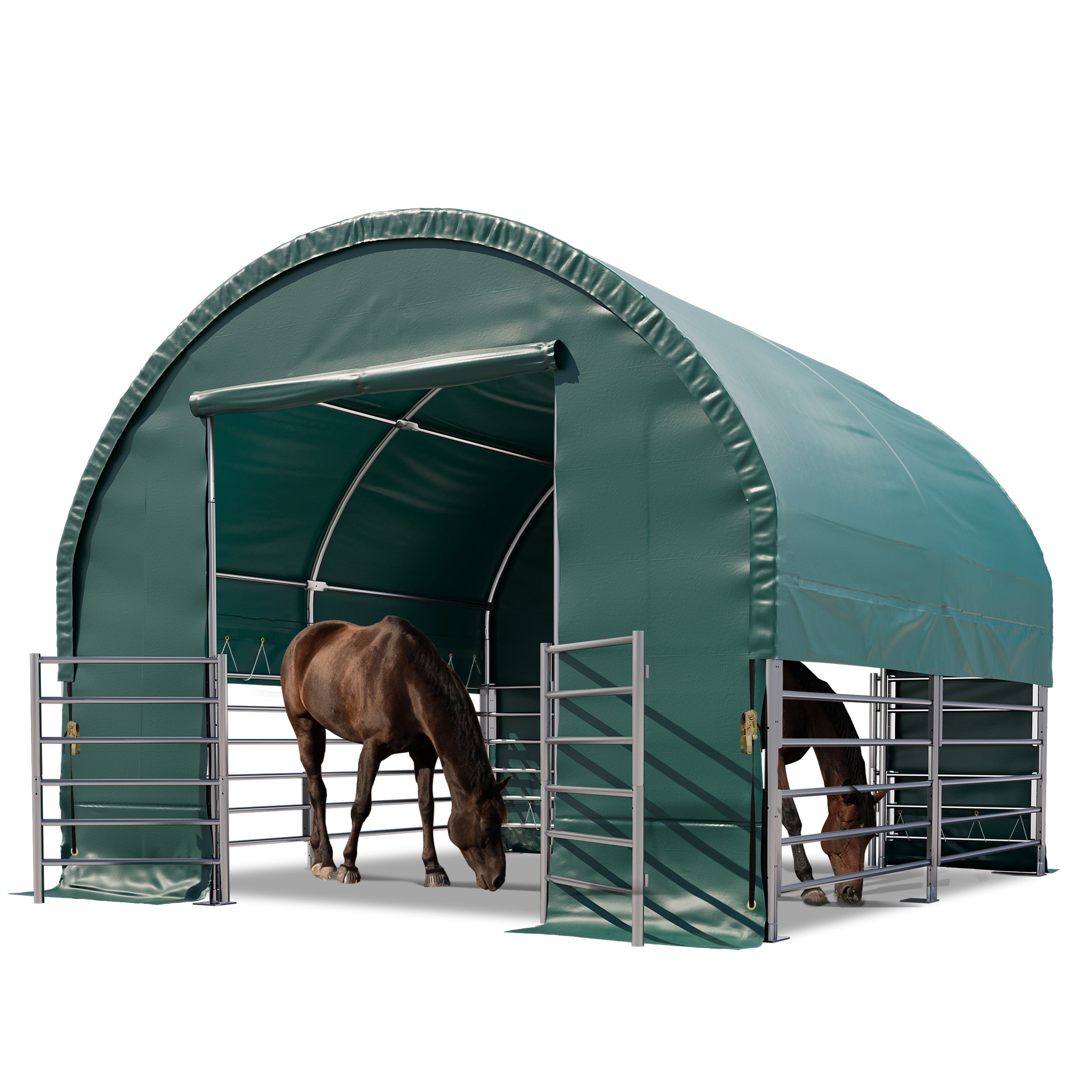 Namiot pastwiskowy 4x4 m plandeka PCV 2300 Newton - podłoże ziemia