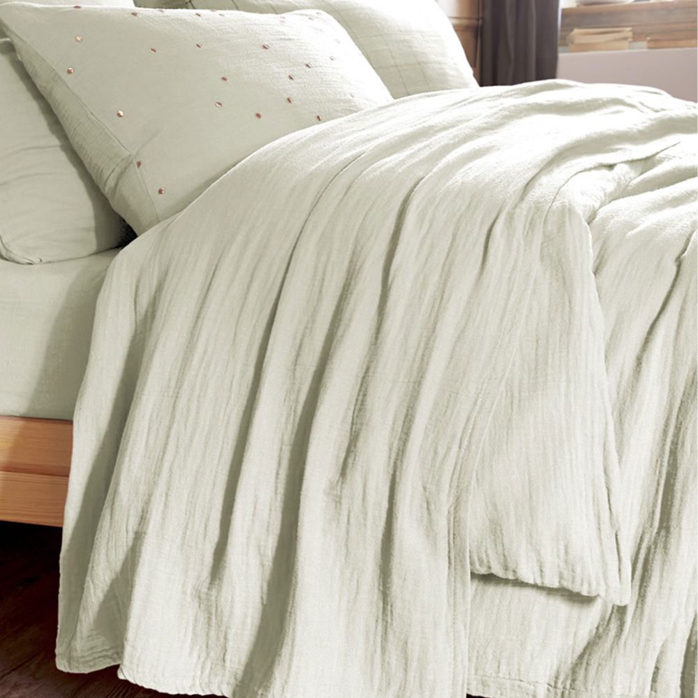 Drap plat 240x300 cm Gaze de coton Vert d'eau - 2