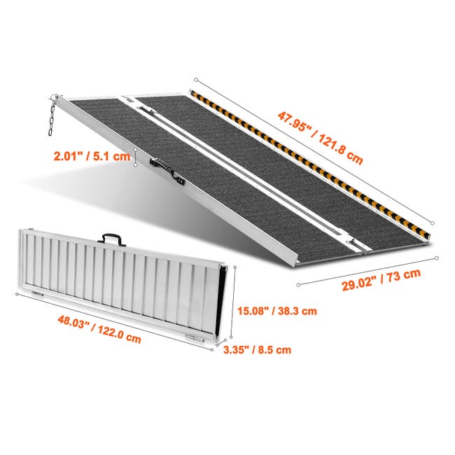 Rampa Per Marciapiede In Gomma - 2 Pezzi, 53x32x10 Cm, Portata 2000 Kg, Per Auto, Moto, Sedie A Rotelle, Soglie