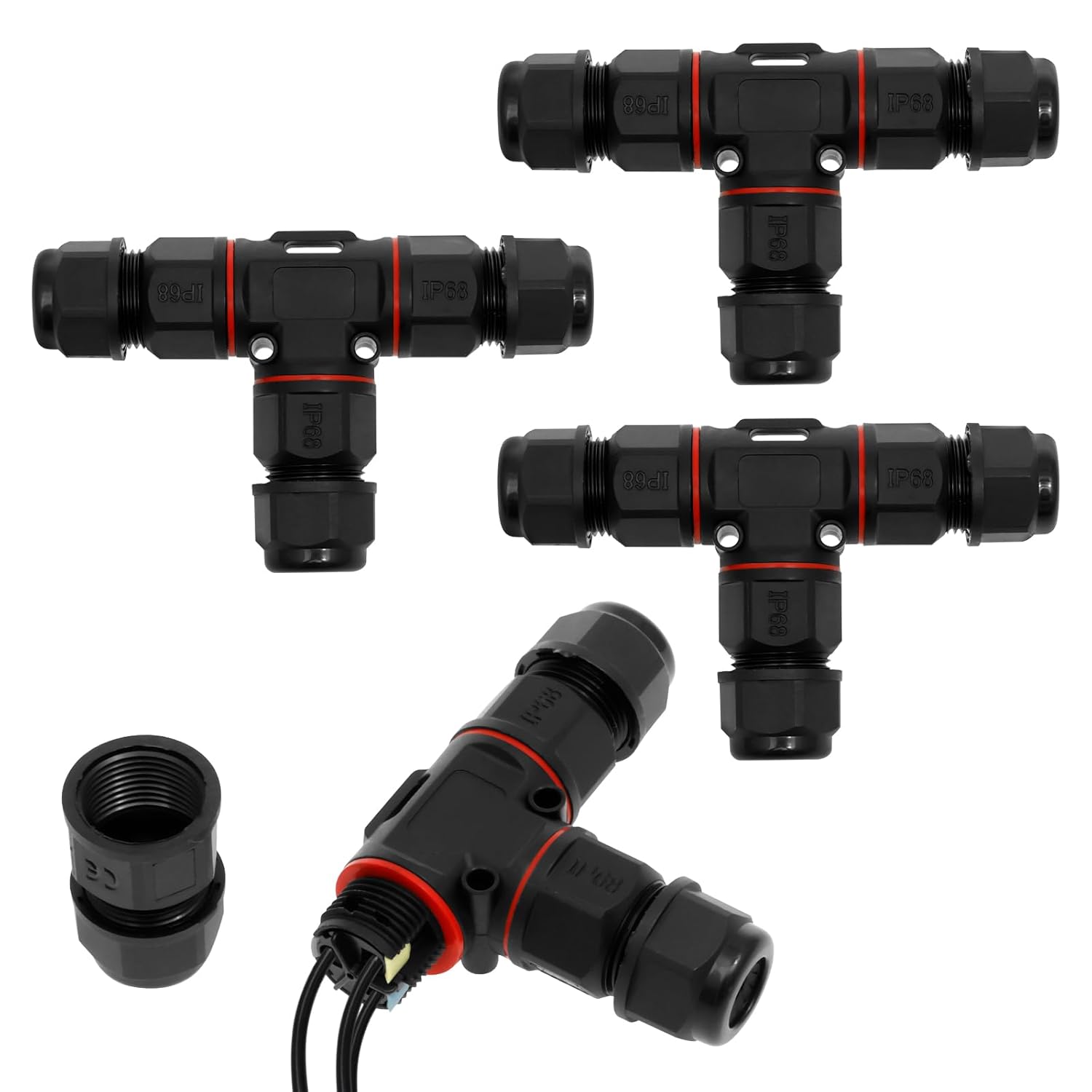 20 Pièces De Glandes étanches Noires PG13.5 - Pour Câbles 6-12mm - Neuf Uxcell
